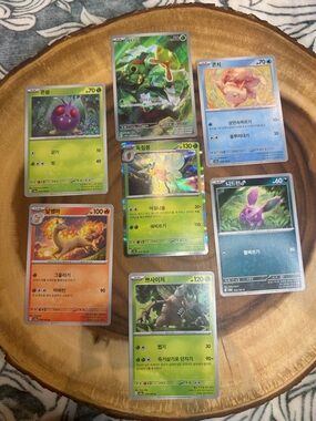 Pokémon Korean Card Lot Holo & Common 2023 Bundle (7 Cards)